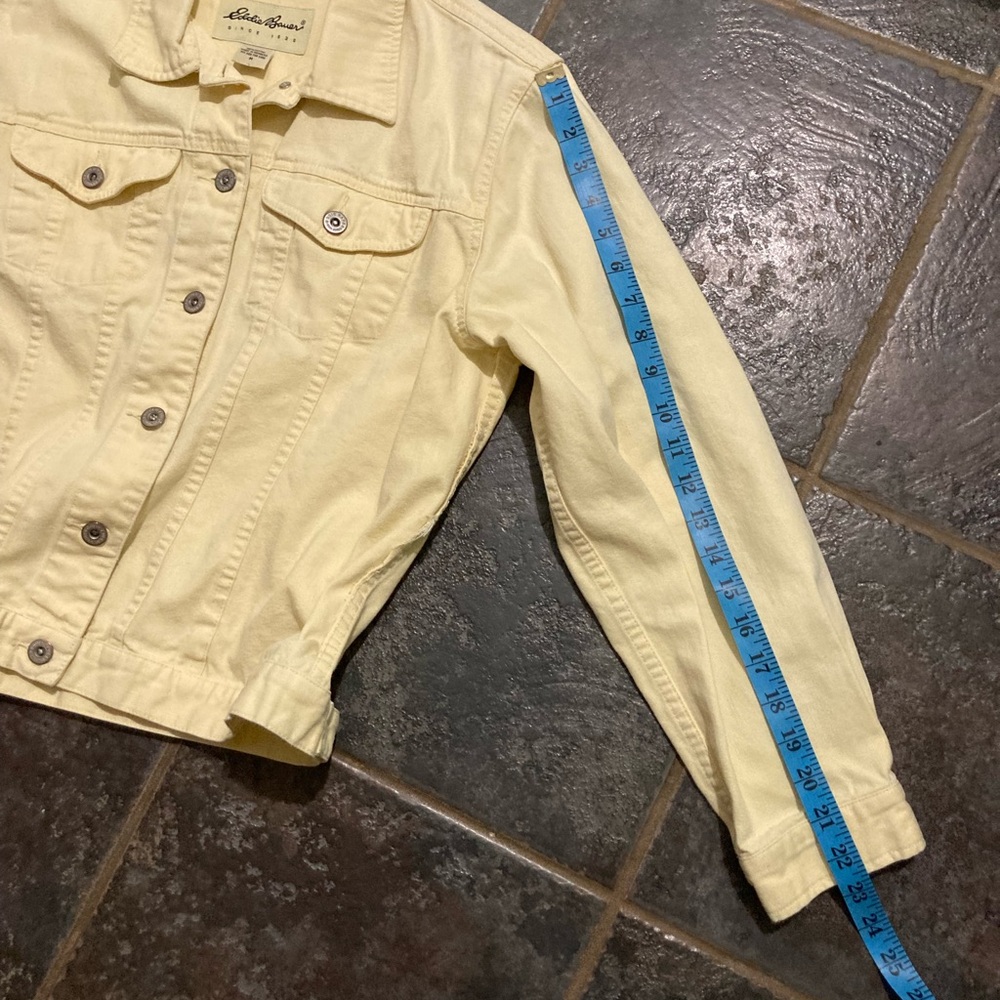 Eddie Bauer Pale Yellow Jean Jacket - Picture 4 of 9